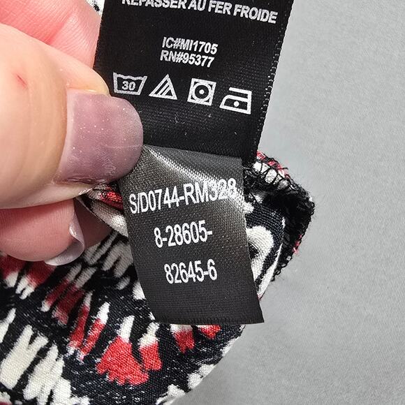 Anthropologie Sanctuary Women Dress Size XS Black Orange Stripe Midi Cap Sleeves - Picture 10 of 10